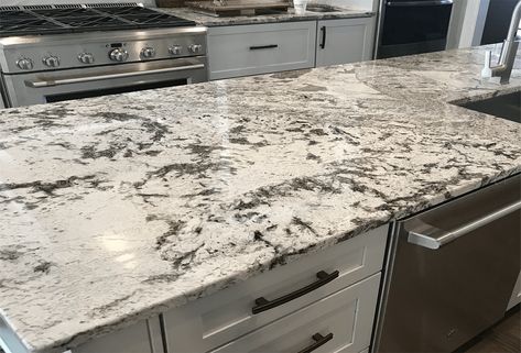 Delicatus White Granite; One Of The Best White Granite White Orion Granite Countertops, Delicatus White Granite Kitchen, Delicatus White Granite, Delicatus Granite, White Ice Granite, White Granite Kitchen, Granite Polish, Types Of Granite, White Granite