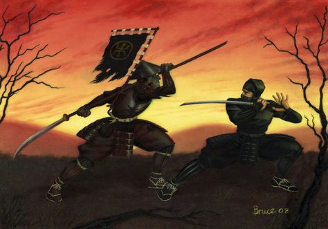 Undead Samurai, Warrior Painting, Miyamoto Musashi Art, Ancient Samurai, Illustration Traditional, Art Martial, Male Art Men, Warrior Paint, Japan Painting