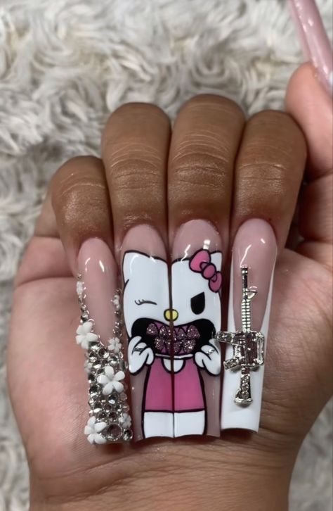 Acrylic Toe Nails, Long Acrylic Nail Designs, Hard Nails, Colored Acrylic Nails, Girly Acrylic Nails, Dope Nail Designs, Short Square Acrylic Nails, Exotic Nails, Long Acrylic Nails Coffin