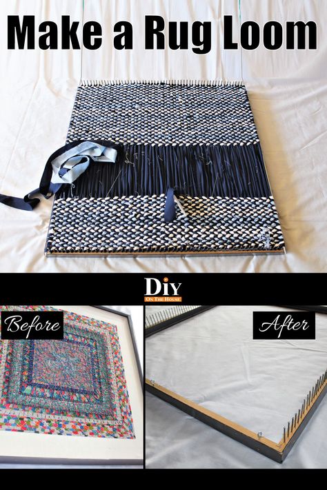 Diy Woven Rug How To Make, Homemade Rugs Diy Floor Mats, Homemade Rugs Diy, Diy Weaving Loom How To Build, How To Make A Rug, Diy Rugs Easy Large, Upcycle Sheets, Twining Weaving, Weave A Rug