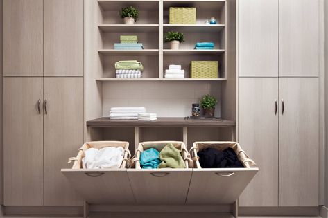 Contemporary Laundry Room, Laundry Room Storage Shelves, Melamine Cabinets, Small Laundry Room Organization, Room Storage Diy, Laundry Cabinets, Laundry Sorter, House Chores, Modern Laundry Rooms