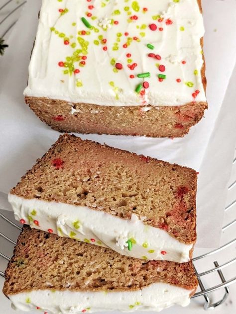 Protein Sugar Cookie Loaf: Easy Healthy Bliss Sugar Cookie Loaf Cake, Protein Holiday Treats, Low Calorie High Protein Sweet Treats, Scotch Pie Recipe, Healthy Sugar Cookies, Baking With Protein Powder, Unflavored Protein Powder, Low Calorie Protein, Berry Yogurt