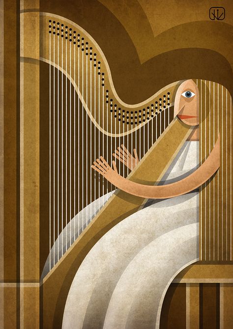 Harp Art, File Management, Illustrator Design, Adobe Creative Cloud, Creative Poster Design, Small Canvas Art, Adobe Creative, Illustration Digital, Small Canvas