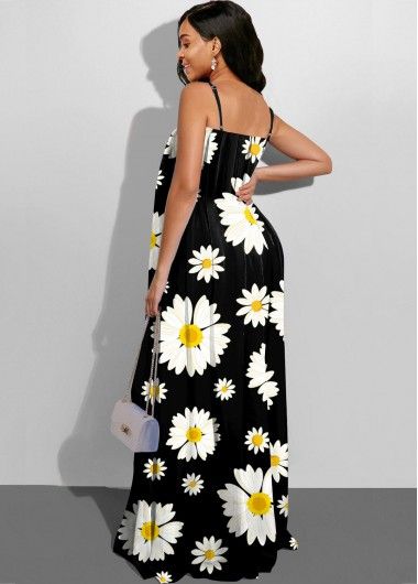 ROTITA Spaghetti Strap Daisy Print Wide Leg Jumpsuit | Rotita.com - USD $34.97 Cupshe Swimwear, Retro Swimwear, Rompers Online, Jumpsuits And Rompers, Thanksgiving Games, Print Jumpsuit, Different Dresses, Casual Cardigans, Printed Jumpsuit