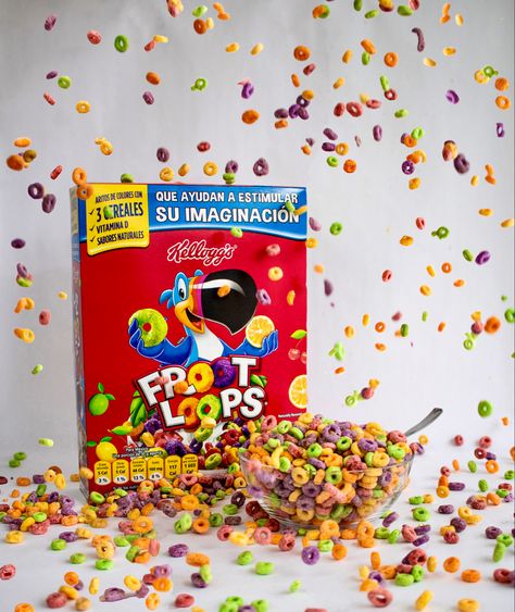 Cereal Product Photography, Cereal Photography, Cereals Photography, Cereal Brands, Box Project, Cereal Bar, Fruit Loops, Design Graphique, Cereal Box