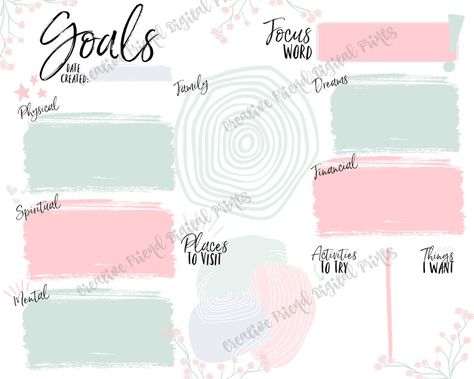 Goal Setting Vision Board 2022 Goals Motivational Board | Etsy Visual Board Ideas Goal Settings, Vision Board Titles, Aries Party, Simple Vision Board, Vision Board Layout, Vision Board Themes, Creative Vision Boards, Vision Board 2023, Goal Setting Vision Board