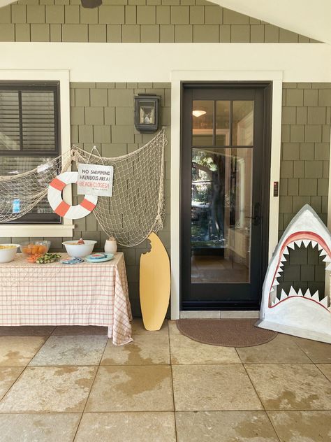 arlos 6th jaws themed birthday party – almost makes perfect Jaws Birthday Party, Jaws Party, Weird Fears, Freeze Dance, Store Bought Cake, Hang 10, Shark Party, Baby Boy 1st Birthday, Cute Shark