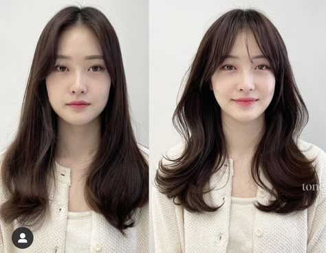 Layer Cut Short Hair, Haircut References, Midi Hair, Korean Long Hair, Oblong Face Hairstyles, Women Hair Styles, Layer Cut, Long Hair Style, Haircut Inspo