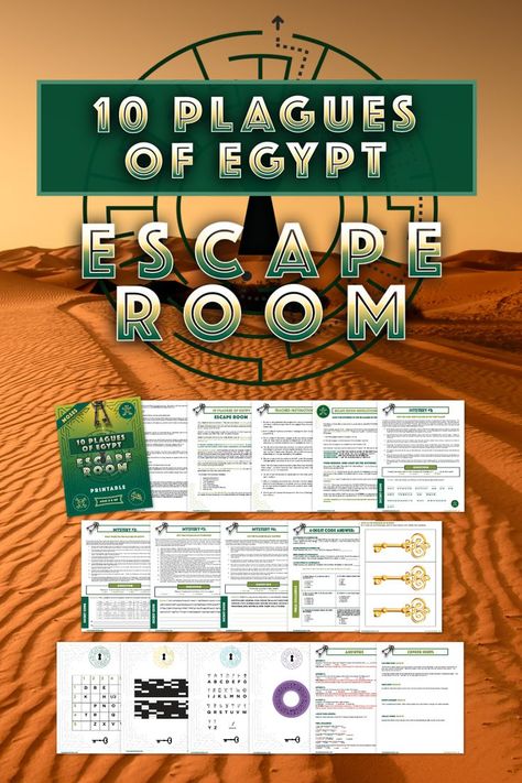 10 Plagues of Egypt Escape Room Egypt Escape Room, Bible Drill Games, 10th Plague Of Egypt Craft, The Ten Plagues Of Egypt, Ten Plagues Of Egypt, Activies For Kids, 10 Plagues Of Egypt, Escape Room Printable, Egypt Lessons