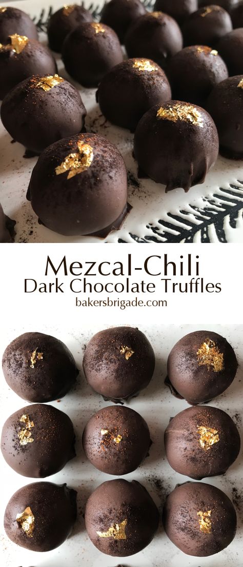 Gourmet Fudge, Chocolate Chili, Dark Chocolate Candy, Chocolate Candy Recipes, Dark Chocolate Truffles, Truffle Recipe Chocolate, Gourmet Cookies, Truffle Recipe, Fall Flavors