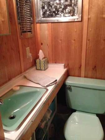 Trailer Bathroom, Mansion Bathroom, Spartan Trailer, Vintage Travel Trailers, Camper Trailers, Bath Caddy, Vintage Travel, Ironing Center, Mansion