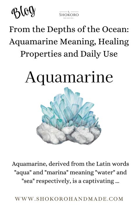 Dive deep into the enchanting world of aquamarine 💦💎 Discover the soothing power of this ocean gem, bringing calmness and clarity to your life. 💙✨ Explore its healing properties and learn how to incorporate aquamarine into your daily routine. From jewelry to meditation, this stone will amplify your spiritual journey. 🧘‍♀️🌊 Let the peaceful energy of aquamarine wash over you and embrace tranquility like never before. #AquamarineMeaning #GemstoneHealing #OceanEnergy #SpiritualJourney Aquamarine Meaning, Ethereal Core, Healing Self, Self Healing, Healing Properties, Energy Healing, Aquamarine, Watercolor Art, Self Care