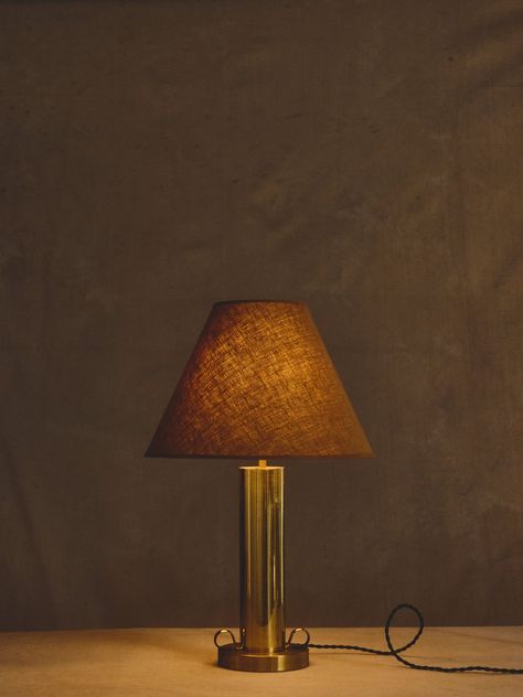 MCM Brass Lamp Mcm Lamp, Minimal Frame, Wooden Lamps, Bear Chair, Double Twist, Dining Table Sale, Brass Table Lamp, Vintage Hotels, Coffee Tables For Sale