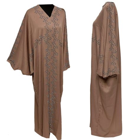 Women Stone Work Abaya Farasha Jalabiya Arab Long Dress Women Stone Work Abaya Farasha Jalabiya Arab Long Dress SKU: ZAD165678954446555-1 Women Stone Work Abaya Farasha Jalabiya Arab Long Dress . As a result, comes in original plastic wrap with Hijab included. Beautiful material with a premium feel. Exclusive new design Abaya.   Comes scarf fabric : zoom Stone work Latest new design! Suitable for easy iron. Do not tumble dry. Dry clean Abayas are known by many name such as modest Islamic clothing, jilbab, jalabiya Arab rob, long dress, Muslim clothing, Kimonos, Hijab. However, they serve the same purpose: to cover. Other models are usually kaftans, cut from light, flowing fabrics like crepe, georgette, nida, and chiffon. Other known styles are open ,closed front, Batwing. Styles differ fro Bohemian Floor-length Dabka Abaya, Festive Embellished Floor-length Abaya, Fitted Floor-length Embellished Abaya, Elegant Embroidered Floor-length Abaya, Habits Musulmans, Black Embellished Floor-length Abaya, Muslim Outfits, Islamic Clothing, Stone Work