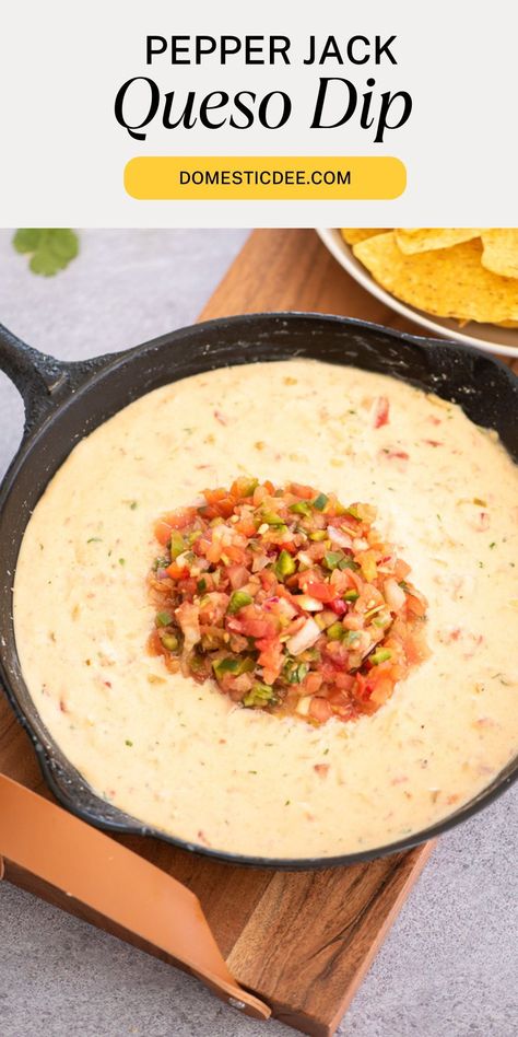 Spice up your gathering with the irresistible allure of pepper jack queso! Creamy, cheesy, and packed with flavor, it's the ultimate appetizer that's sure to disappear in minutes.