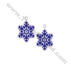 Brick Stitch Snowflake, Beaded Snowflake, Beads Christmas, Beaded Snowflakes, Snowflake Earrings, Christmas Bead, Bead Pattern, Bead Kits, Delica Beads