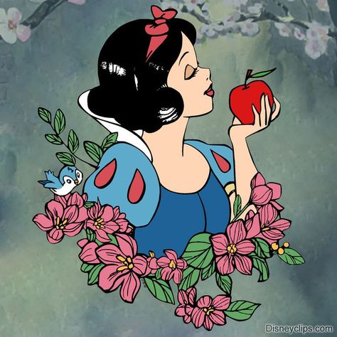 Clip art of Snow White holding an apple #disney, #snowwhite, #disneyprincess Snow White Clipart, Snow White Drawing, Snow White Tattoos, Disney Character Sketches, Disney Pumpkin Painting, Holding An Apple, Snow White Characters, Snow White Art, Snow White Apple