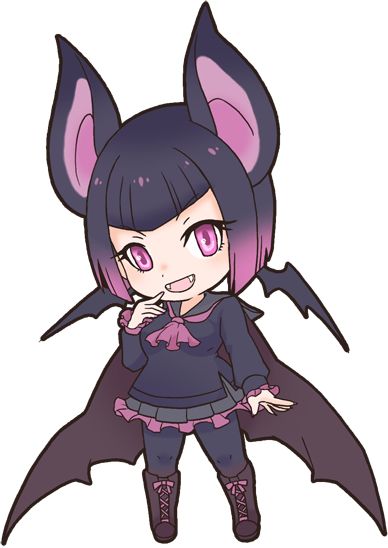 Kawaii Vampire Aesthetic, Bat Girl Oc, Bat Chibi, Vampire Character, Book Swag, Woodland Adventure, Monster Strike, Tattoo New, Bat Girl