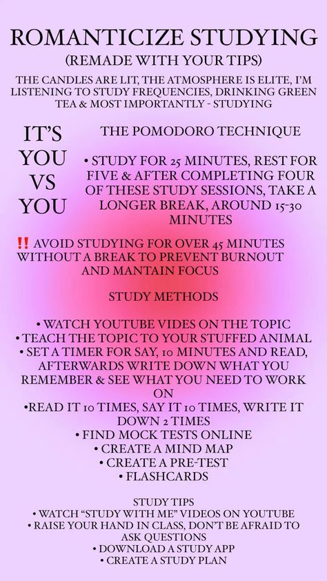 Ochem Study Tips, Pomodoro Study Method, How To Force Yourself To Study, 2357 Study Method, Different Study Methods, Interleaving Study Method, Study Hacks High Schools, Best Study Methods, 7th Grade Tips