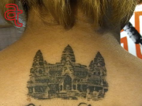 Khmer Tattoo Ideas, Ankor Watt, Angkor Wat Tattoo, Khmer Tattoo, Grey Tattoo, Angkor Wat, Philadelphia Pennsylvania, Angkor, Black And Grey Tattoos