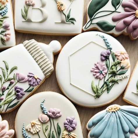 Ashley Nelson on Instagram: "Just love these blooms 🪻🌱🌷🌿
.
#sweetnelsons #wildflowers #wildflowercookies #flowercookies #floralcookies #flowers #florals #flowerbabyshower #littlewildflower #babyshower #bethlehemct #litchfieldcounty" Floral Onesie Cookies, Just Because Cookies Decorated, Wildflower Wedding Cookies, Baby In Bloom Sugar Cookies, Wildflower Baby Shower Cookies, Wildflower Sugar Cookies, Wildflower Cookies, Floral Baby Shower Cookies, Baby In Bloom Cookies