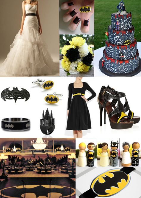 Batman theme Batman Wedding Theme, Batman Wedding, Nerd Wedding, Superhero Wedding, Batman Theme, Nerdy Wedding, Geek Wedding, Wedding Inspiration Board, Batgirl