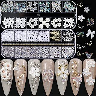 Amazon.com: full diamond nail art rhinestones: Beauty & Personal Care 3d Nail Art Designs, Diamond Nail Art, Nail Art 3d, Bears Nails, Nail Art Charms, Studded Nails, Pearl Nails, Flower Nail, Fesyen Rambut