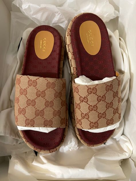 Gucci platform slides Gucci Platform Slides, Gucci Platform, Platform Slides, Slides, Gucci