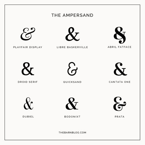 The Ampersand | thebarnblog.com Tattoo Ampersand, Ampersand Meaning, Ampersand Typography, Police Logo, Ink Inspiration, Fonts Typography, Types Of Lettering, Typography Graphic, Typography Letters