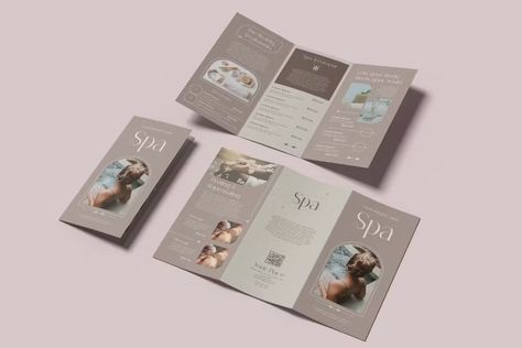 Beauty Spa Trifold Brochure, Print Templates ft. beauty & cosmetic - Envato Elements Brochure Graphic, Brochure Print, Promotional Products Marketing, Trifold Brochure, Brochure Design Template, Envato Elements, Beauty Spa, Party Flyer, Cmyk Color