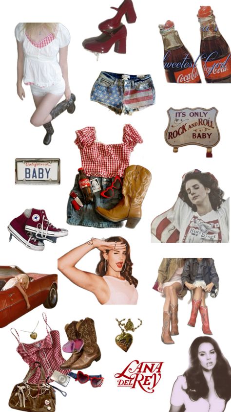 Lana del rey concert inspo americana vintage Lana Del Rey Americana Aesthetic, Lana Del Rey Outfits Inspiration, Lana Del Rey Aesthetic Outfits, Lana Del Rey Concert Outfit, Lana Del Rey Outfit, Americana Outfits, Lana Del Rey Outfits, Lana Del Rey Concert, Lana Del Rey Aesthetic