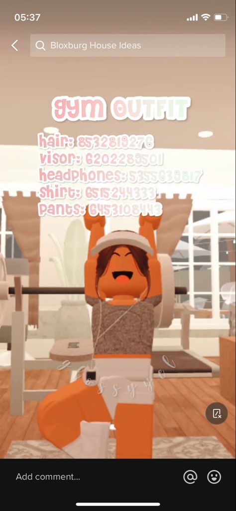 Bloxburg Gym Hair Codes, Roblox Id Codes For Clothes Lululemon, Roblox Decal Codes Outfits, Clothing Ids For Bloxburg, Roblox Bloxburg Gym Outfit Codes, Gym Codes For Bloxburg, Blocksburg Outfit Codes Preppy, Preppy Bloxburg Outfit Codes Pjs, Gym Picture Codes Bloxburg