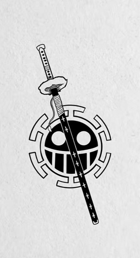 Trafalgar Law Tattoo Design, Law Art One Piece, Law One Piece Tattoo Ideas, Law Trafalgar Wallpaper, Ace One Piece Tattoo Ideas, Law One Piece Tattoo, Trafalgar Law And Luffy, Trafalgar Law Tattoo Ideas, One Piece Symbols