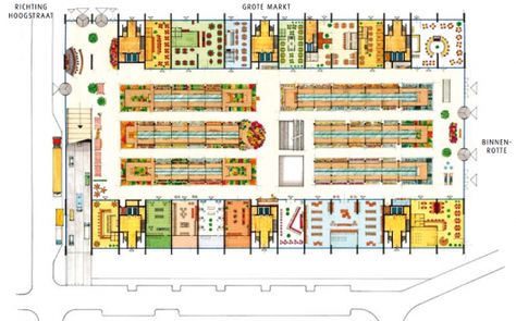 Market Hall in Rotterdam / MVRDV | ArchDaily Covered Market Architecture, Community Market Design, Local Market Design, Rotterdam Market, Community Market, Supermarket Design, Desain Lanskap, Public Architecture, Traditional Market