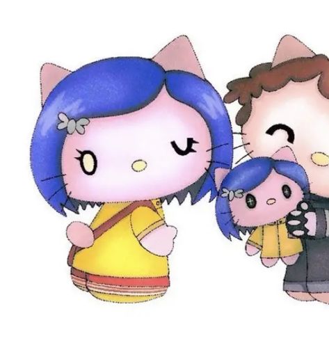 Coraline Hello Kitty, Coraline Pfp Matching, Hello Kitty And Batman Matching Pfp, Matching Pfps Hello Kitty, Matching Pfp Coraline, Matching Pfps For 4 People, Barbie Matching Pfp, Coraline And Wybie Matching Pfp, Matching Pfp For 4 People