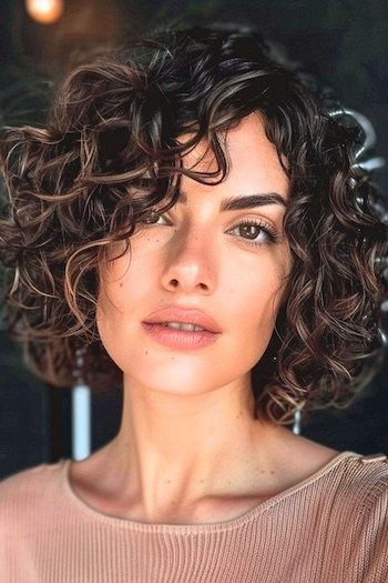 Hairstyle 2024 Women Trends, Bangs Ideas, Layered Hair With Bangs, Gorgeous Hairstyles, Chin Length, Tutorial Ideas, Short Curly Haircuts, Hair Advice, Hairstyle Tutorial