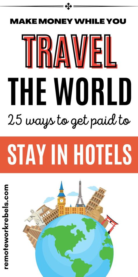 Do you love to travel but hate the cost? Check this guide on how to get paid to travel the world and get 25+ ideas on how to get paid to stay in hotels. Learn how to make money while traveling and enjoy free cash and gifts while you discover new places. Travel Points, Proofreading Jobs, Pinterest Affiliate Marketing, Seo Guide, Travel Jobs, Etsy Branding, Travel Savings, Financial Life Hacks, Marketing Guide