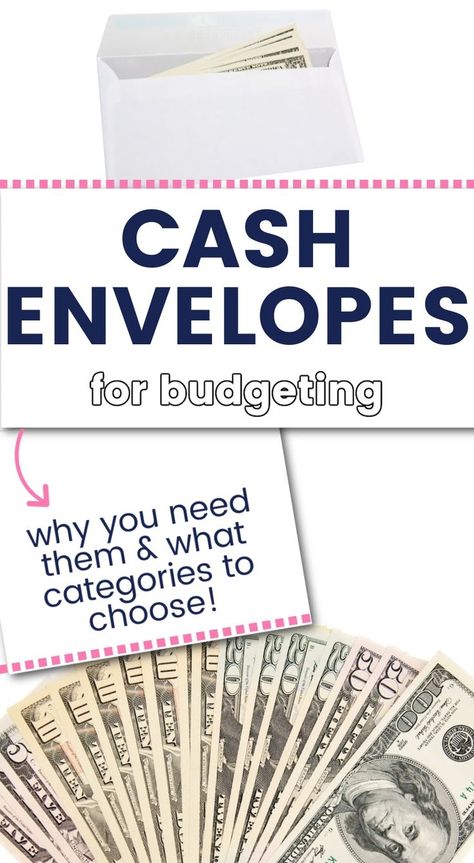 Use cash envelopes to keep track of spending and stay within your budget so you can save money! Here's what you need to know about cash envelopes for budgeting. Cash envelope system categories. Cash envelope system. Envelope System Categories, Cash Envelope System Categories, Cash Envelope Budget System, Envelope Budget, Envelope Budget System, Cash Budget Envelopes, Budgeting System, Budget Envelopes, Cash Envelope System