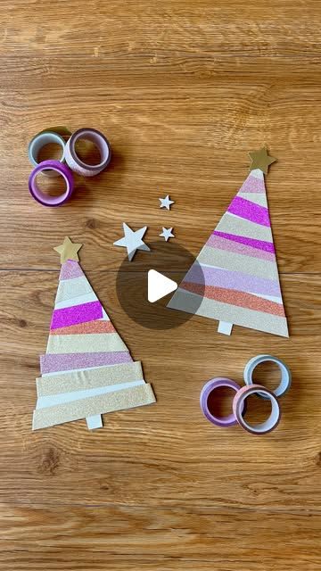 Sally on Instagram: "Easy Washi Tape Activity

Follow @raisinglittlejess for more fun art & craft ideas.

Don’t forget to save for later!!" Washi Tape Christmas Tree, Washi Tape Crafts, Simple Christmas Cards, Noel Diy, Tape Crafts, Save For Later, Christmas Cards Handmade, Xmas Crafts, Fun Ideas