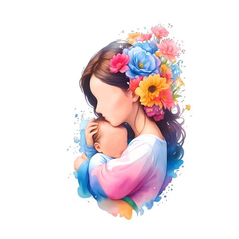 Mother Daughter Cartoon, Graphic Design Background Texture, Mama And Son, Angel Baby Art, Mom Drawing, Mother Daughter Art, Mother Painting, Pregnancy Art, Mother Art