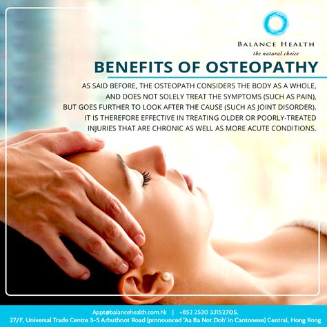 Osteopathy treats a wide range of conditions, from chronic pain to acute injuries. Using a variety of techniques, osteopathy is suitable for all: children, adults, seniors, pregnant women, and sportsmen alike. It also targets various anatomical structures (joints, ligaments, muscles, fasciae) that can limit the body in its normal physiological functioning. #Osteopathy#Benefits#Health#Acupuncture Daily Goals, Acupuncture, Chronic Pain, Pregnant Women, Health Benefits, Muscles, Benefits, Range, Health