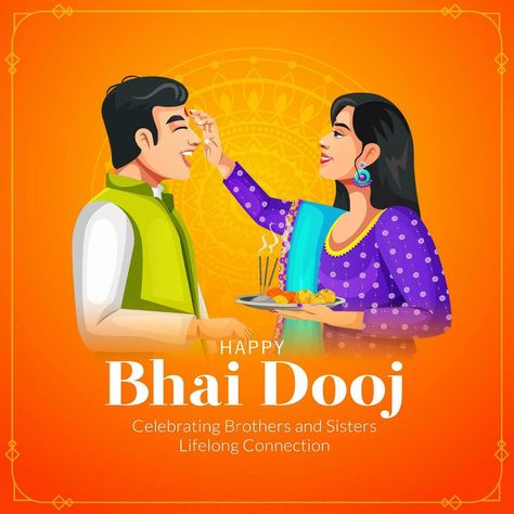 Vector graphic illustration. Brother and sister celebrating Bhai Dooj. Creative banner design template Bhai Dooj Creative, Creative Banner Design, Happy Bhai Dooj, Bhai Dooj, Creative Banners, Banner Background Images, Brother And Sister, Banner Template Design, Banner Design