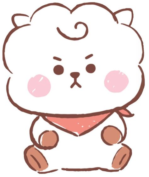 bt21 RJ Jin baby kpop bts cute Sticker by BT21 💗 BTS | Cute wallpapers, Cute stickers, Cute drawings Bts Cute, Kpop Bts, Bts, Pink