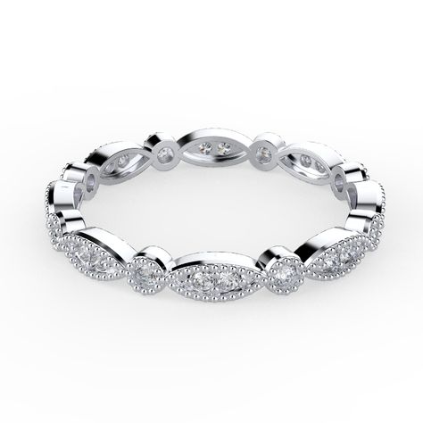 18KT WHITE GOLD ETERNITY RING , $880 ( diamonds are NOT included in the price) Art Deco Band, Gold Eternity Band, Edwardian Engagement Ring, Diamond Eternity Ring, Marquise Ring, Art Deco Diamond Rings, Yellow Gold Wedding Ring, Stackable Bands, Antique Wedding