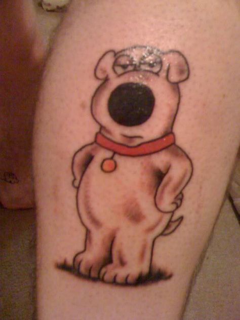 Brian Griffin Brian Griffin Tattoo, Family Guy Tattoo, Griffin Tattoo, Brian Griffin, Peanut Butter Jelly Time, Skin Art, Paw Print Tattoo, Skull Tattoo, Tattoos For Guys