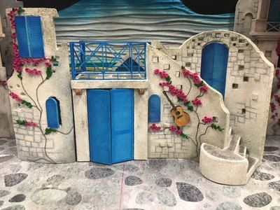 Romeo And Juliet Setting, Painted Fences, Set Design Theatre, Stage Set Design, Isometric Design, Fence Paint, Birthday Party Planning, Mama Mia, Theatre Set