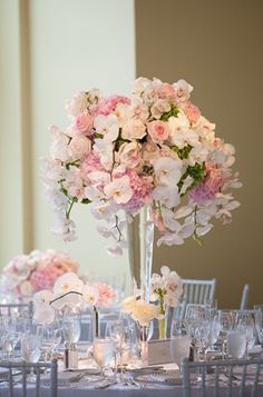 stunning pink reception wedding flowers,  wedding decor, wedding flower centerpiece, wedding flower arrangement, add pic source on comment and we will update it. www.myfloweraffair.com can create this beautiful wedding flower look. Flower Centerpiece Wedding, Lavender Rose Bouquet, Pink Reception, Tall Wedding Centerpieces, Flower Centerpiece, Beautiful Wedding Flowers, Centerpiece Wedding, Flower Centerpieces Wedding, Wedding Table Decorations