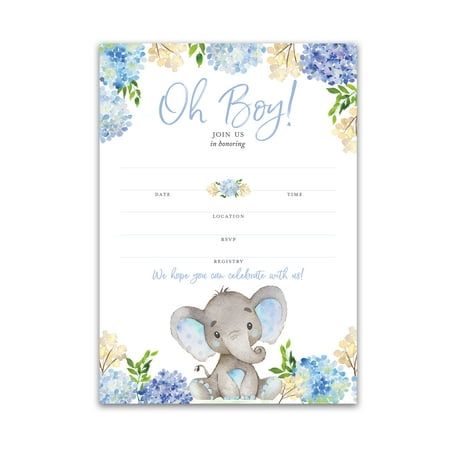 "Oh Boy", Blank fill-in invites for a Boy Baby Shower, Baby Sprinkle or Sip and See. Perfect for a "Little Peanut", baby elephant themed event. Color: White.  Pattern: floral. Mama Bear Baby Shower, Boy Baby Sprinkle, Lumberjack Baby Shower Invitations, Safari Baby Shower Boy, Peanut Baby Shower, Lumberjack Baby Shower, Baby Shower Party Invitations, Blue Baby Shower Invitations