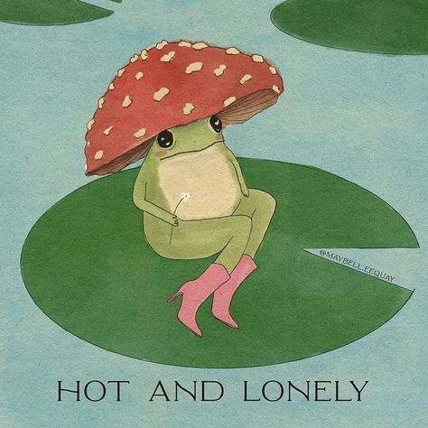 Maybell Eequay, Plakat Design Inspiration, Frog Quotes, Photowall Ideas, Frog Wallpaper, Xoxo Gossip, Tassen Design, Frog Art, A Frog