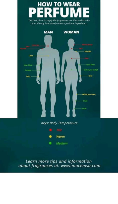 Purfume Spray Points, Perfume Pressure Points, Where To Put Cologne, Perfume Places To Spray, Pressure Points For Perfume, Perfume Pulse Points, Pulse Points For Perfume, Pulse Points Perfume, How To Use Perfume Properly